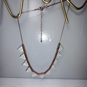 Stone a copper necklace